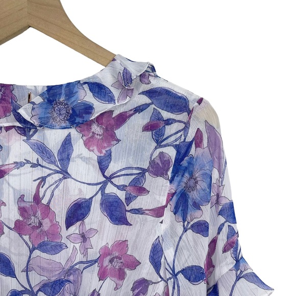 NWT MISA Los Angeles Karina Floral Ruffle Midi Dress - Picture 10 of 15